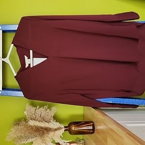 H&M burgondy blouse